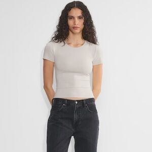 Aritzia Cream Crop Top
